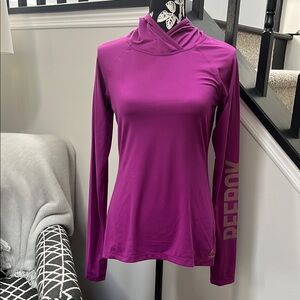 Reebok Purple Long Sleeve Workout Top-Small